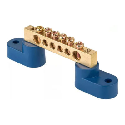 Шина нулевая N 6x9 6 отверстий латунь