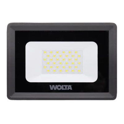 Прожектор светодиод. 30W 5500K черн. IP65 Wolta