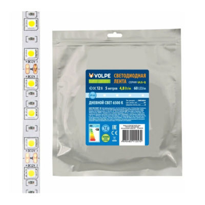 ULS-Q320-2835-60LED Гибкая светодиод. лента на самокл. Дневной свет 6500К