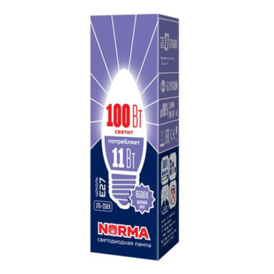 LED-C37-11W/6500K/E27 Лампа светодиод.