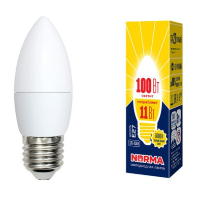 LED-C37-11W/3000K/E27 Лампа светодиод.
