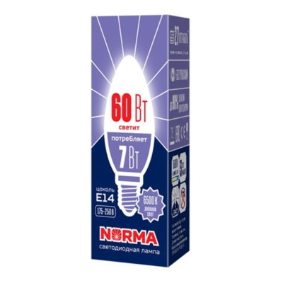 LED-C37-7W/6500K/E14 Лампа светодиод.