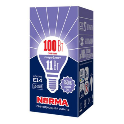 LED-G45-11W/6500K/E14 Лампа светодиод.