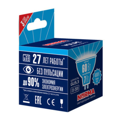 LED-JCDR-7W/3000K/GU5.3 Лампа светодиод.