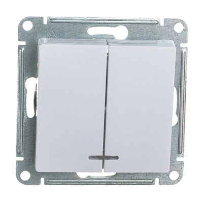 Выключатель 2-кл. ATLASDESIGN с подсветкой