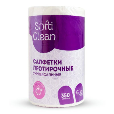 Полотенце бумажное 2 слоя 1 рулон (70м) Softi Clean