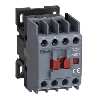 Контактор КМ-102 12А АС3 АС4 1НО 220/230В DECRAFT