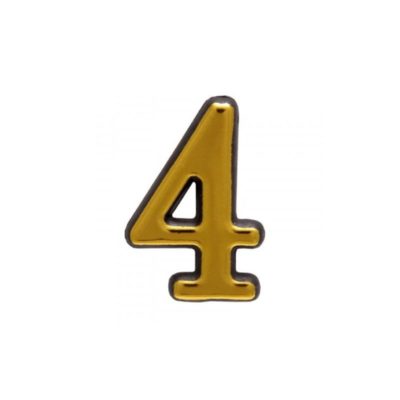 Цифра на дверь Аллюр "4" золото пластик