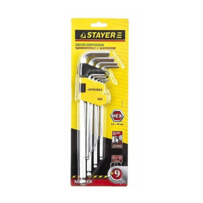 Набор STAYER - MASTER TORX ключи имбуксовые короткие HEX 1