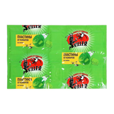 Средство от комаров и мух "КИЛЛЕР" пластины 10шт