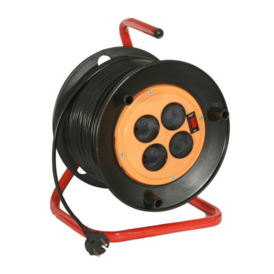 Удлинитель на катушке с термозащ. 4 розетки (3*1