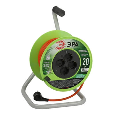 Удлинитель на катушке с термозащ. 4 розетки (3*1