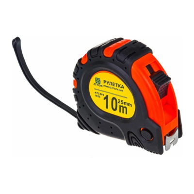 Рулетка обрезиненный корпус 10м*25м