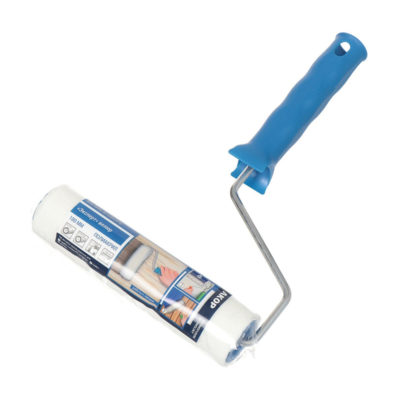 Валик велюр Эксперт Велюр белый 180мм АКОР с бюгелем