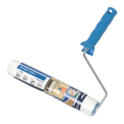 Валик велюр Эксперт Велюр белый 240мм АКОР с бюгелем