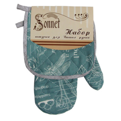 Набор кухон. 2шт 26-16+16*17 (варежка+прихватка)