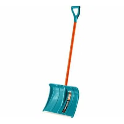 Лопата снеговая пластик (Зелено-голубая)