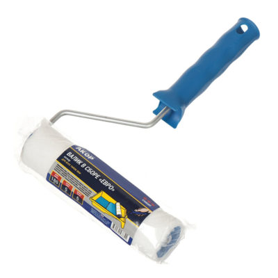 Валик малярный Акор Евро Велюр полиэстр 180 мм с бюгелем