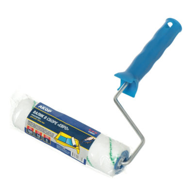 Валик полиэстр ЕВРО Микрофибра 180мм АКОР с бюгелем