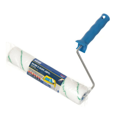 Валик полиэстр ЕВРО микрофибра 240мм АКОР с бюгелем