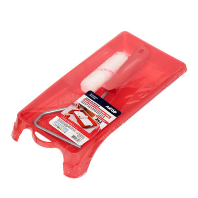 Набор д/работ с водными ЛКМ - мини-валик 110 мм + ванночка 15*29 АКОР