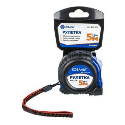 Рулетка Вектор 5м*19 мм обрезин.корпус//БАРС