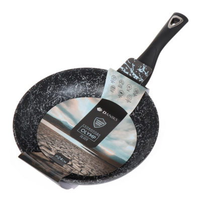 Сковорода Олимп Сильвер 240 мм антипригар серебрян покр б/крышки