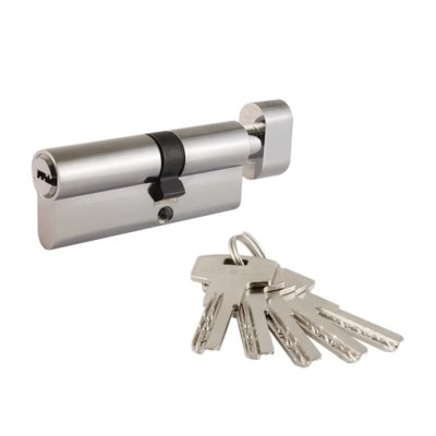 Личинка для замка 80мм (ключ/ключ) хром