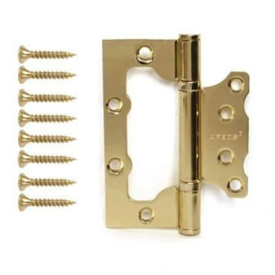 Петля Apecs без врезки 100*75 матовый никель