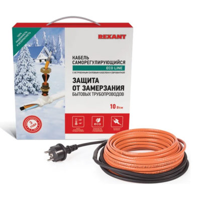 Кабель греющий (2м/20Вт) саморегулирующийся пищевой ECO Line (комплект в трубу) 10НТМ2-СТ Rexant