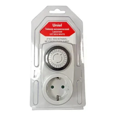 UST-M10 WHITE Таймер механический с розеткой