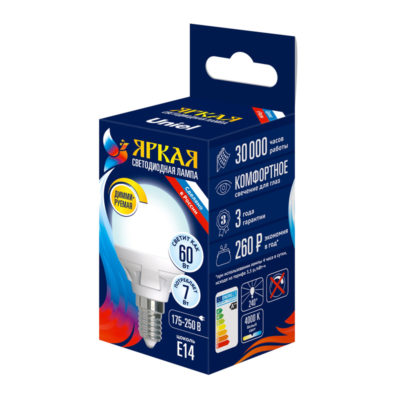 LED-G45 7W/4000K/E14/FR/DIM PLP01WH Лампа светодиодная