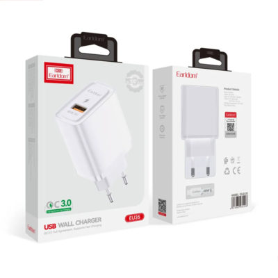 Блок питания 5V/3.4A 3USB выхода 3А белый Earldom