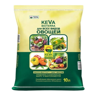 БИОпочвогрунт KEVA BIOTERRA для всех видов Овощей 10 л