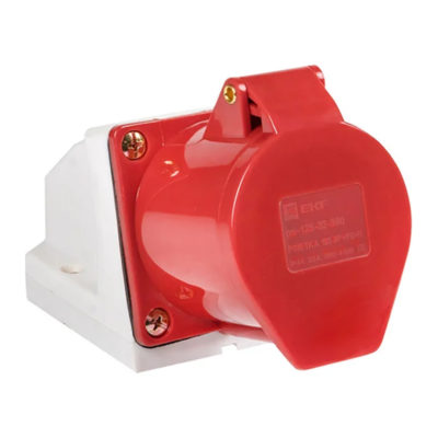 Розетка силовая СЕЕ 125 стационарная 3Р+РЕ+N 32А 380В IP44