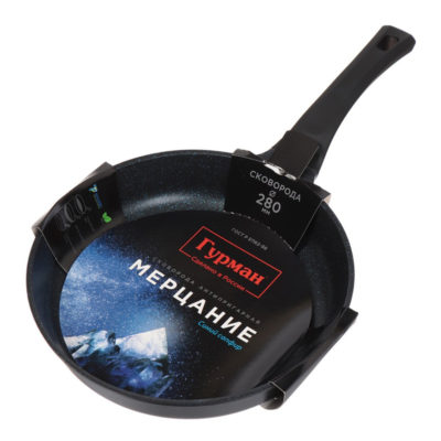 Сковорода 280 мм антипригар Мерцание синий сапфир б/крышки