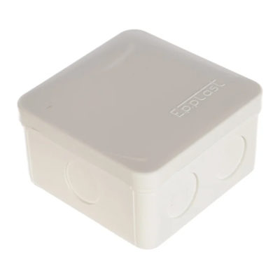 Коробка распределительная ОП 84*84*56 мм 7 выходов крышка защелкив.белая