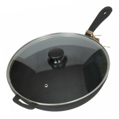 Сковорода чугун 28 см с крышкой индукция Майстерня