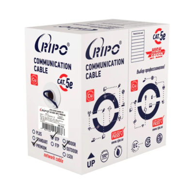 Кабель 305 м UTP 4PR CAT5e медь FLUKE TEST Ripo