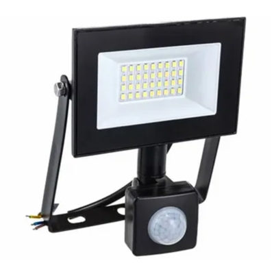 ULF-F62 30W/6500K SENSOR IP54 220-240V BLACK Прожектор светодиодный с датч. движ+освещ. Дневной свет. TM Volpe