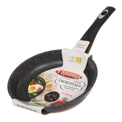 Сковорода 220 мм антиприг. без крышки Горница