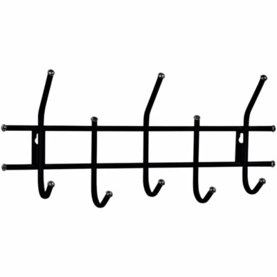 Вешалка металлическая черная 4 крючка