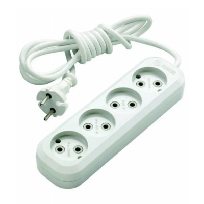 Удлинитель 4*2 м б/з с защитой от детей (ПВС 2*1) с монтажным аппаратом Makel