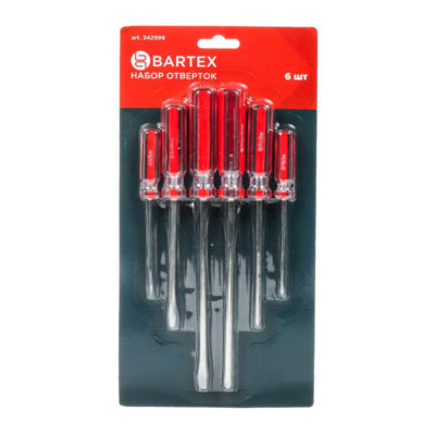 Набор отверток 6 шт. BARTEX на блистере