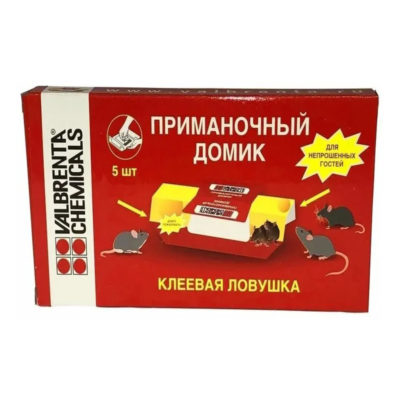 Клеевая ловушка для мышей приманочный домик уп.5 шт.