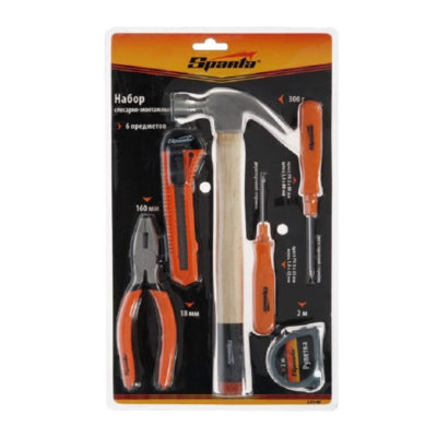 Набор слесарно-монтажный 6 предметов SPARTA