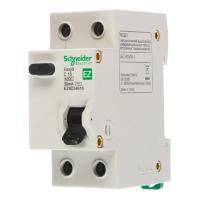 Выключатель дифференциальный EASY 9 1п+Н 16А  АА 230В SE
