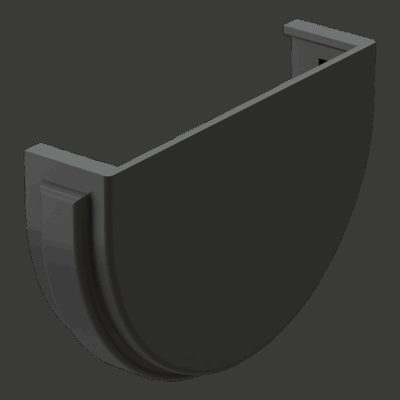 Заглушка желоба Docke Premium Графит