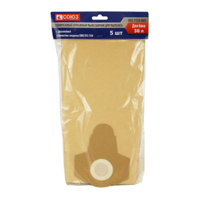 ПСС-7330-885 Бумажные мешки д/пылесоса 30л СОЮЗ