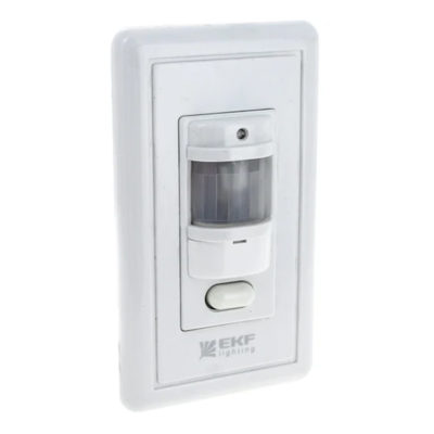 ДД028 Датчик движения ИК встраиваемый 1200w 140гр. 9м IP20 белый